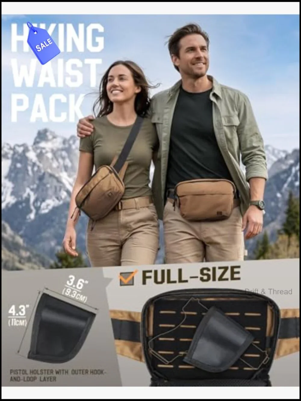 Tactical CCW Fanny Pack Concealed Carry EDC Crossbody Waist Bag